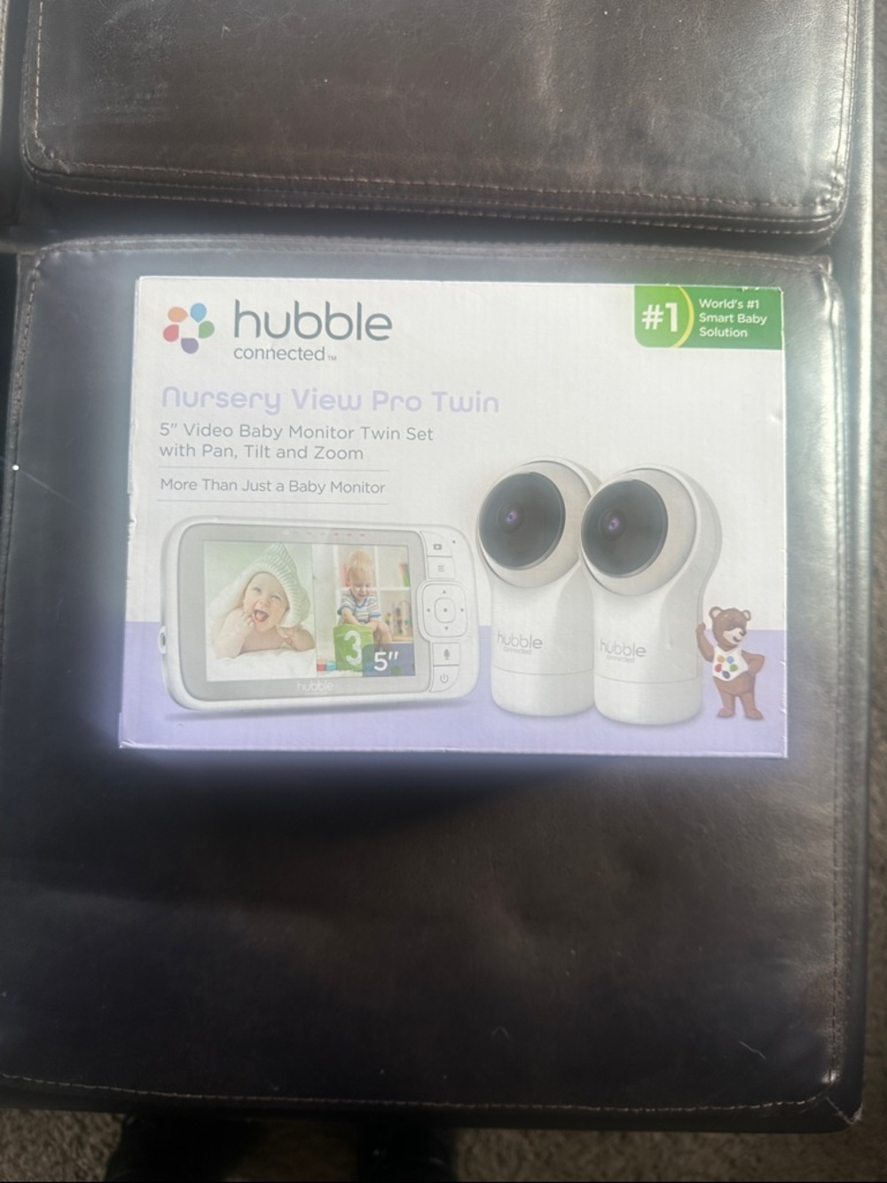 Hubble Nursery View Pro Twin 5" Video Baby Monitor - White